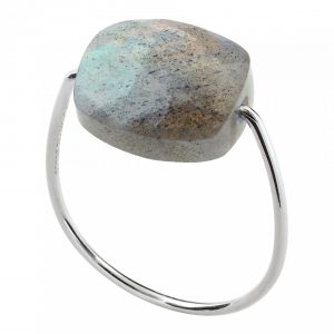 Bague Morganne Bello Labradorite Or Gris