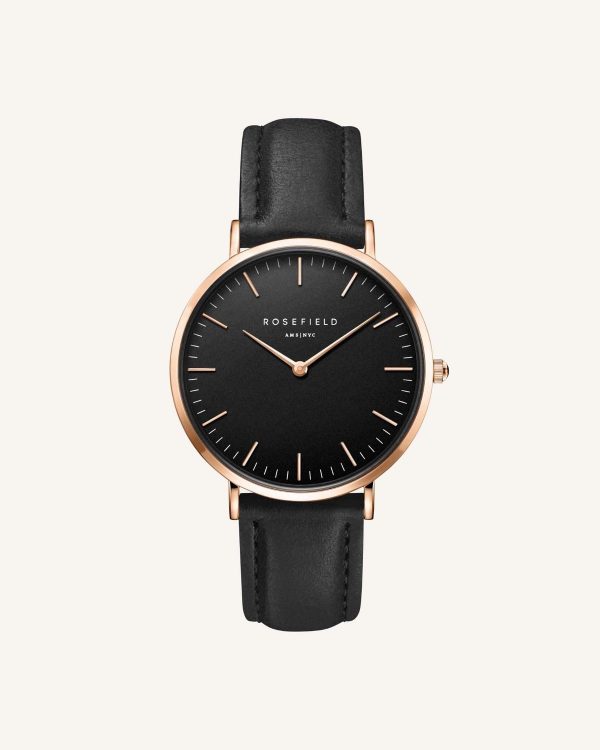 Montre Rosefield Bowery Noir Et Rosegold