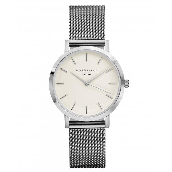 Montre Rosefield Mercer Blanche Et Acier