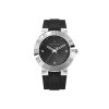 Montre Pequignet Moorea Chrono acier, cadran noir liseré bleu